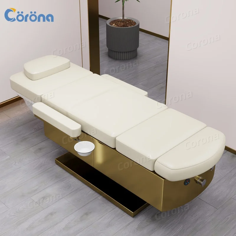 Luxury Full Body Massage Pedicure Massage Table Bed Pedicure Beauty Modern Hair Salon Washing Chair Shampoo Bed With Foot Spa
