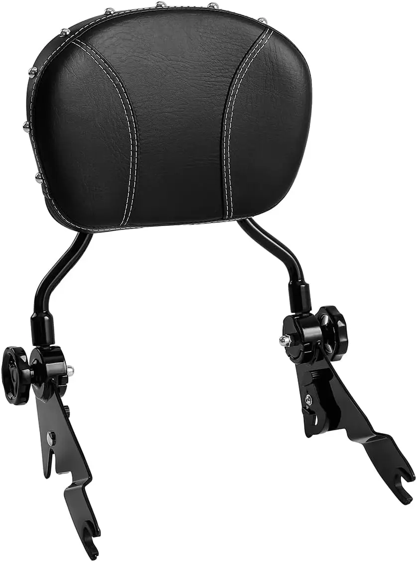 

Black Adjustable Sissy Bar Passenger Backrest W/Pad For Harley Touring Models Street Electra Road King Glide 2009-2025