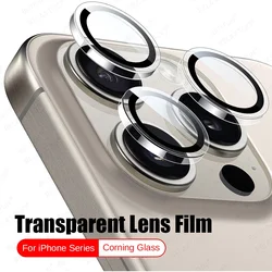 3Pcs For iPhone 16 15 14 13 Pro Max Plus Case Curved Clear Tempered Glass Back Camera Cover iPhone 13 Mini Lens Ring Funda