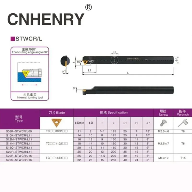 S10K-STWCR09 Lather Tool Holder 60 Degrees Original Internal Turning Tools Boring Bar Turning Tool Lather Holder For CNC Machine