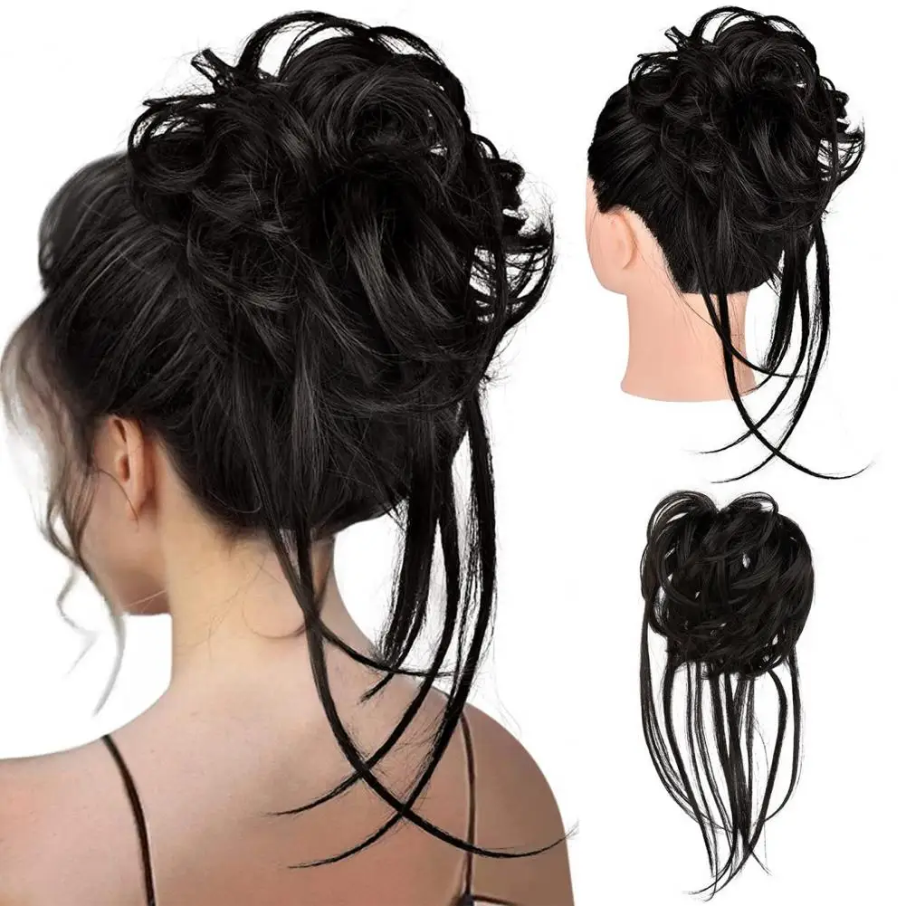 Women Chignon Wig Synthetic Curly Hair Bun Claw Chignon Clip In Hair Bun Curly Chignon Hair Wig Bun Hairpiece Synthetic Hairclip