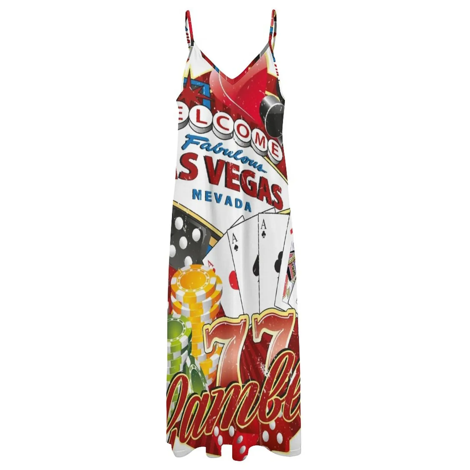 Las Vegas Casino Gambler Sleeveless Dress evening dresses ladies birthday dresses for women Women dresses summer