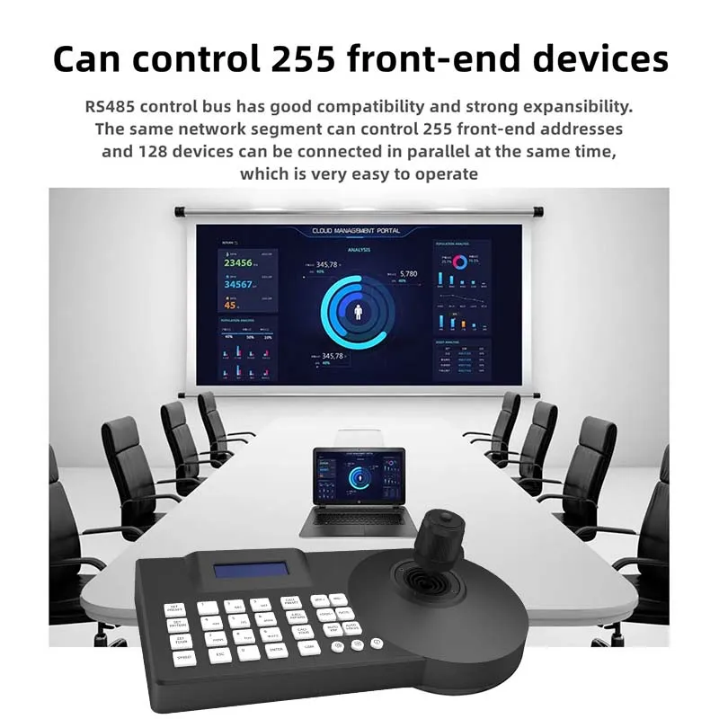 MOVMAGIC Kamera Joystick Controller 4D LCD Bildschirm RS485 Onvif Pelco-d Pelco-p PTZ Controller für Broadcast Kirche Live Streaming