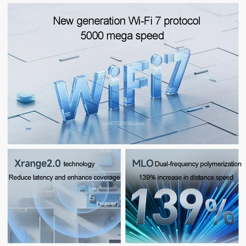 Xiaomi Router BE5000 WiFi 7 2.5G 5011Mbps Network Port 512MB Memory 2.4/5GHz Dual Broadband Access Network Security Protection