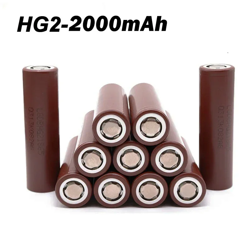 2025 New 100% Original  HG2 18650Battery 2000mAh Battery 18650 HG2 3.6V Discharge 20A Dedicated for  Power Rechargeable Battery