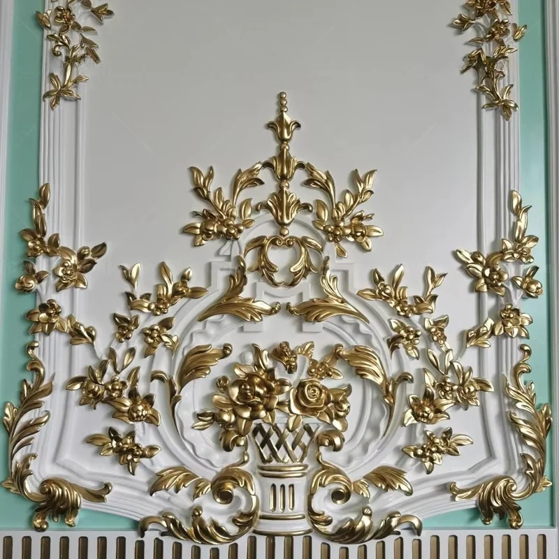 Deluxe Gold Villa Decorative Panel Wall Traditional Interior Panel Cladding