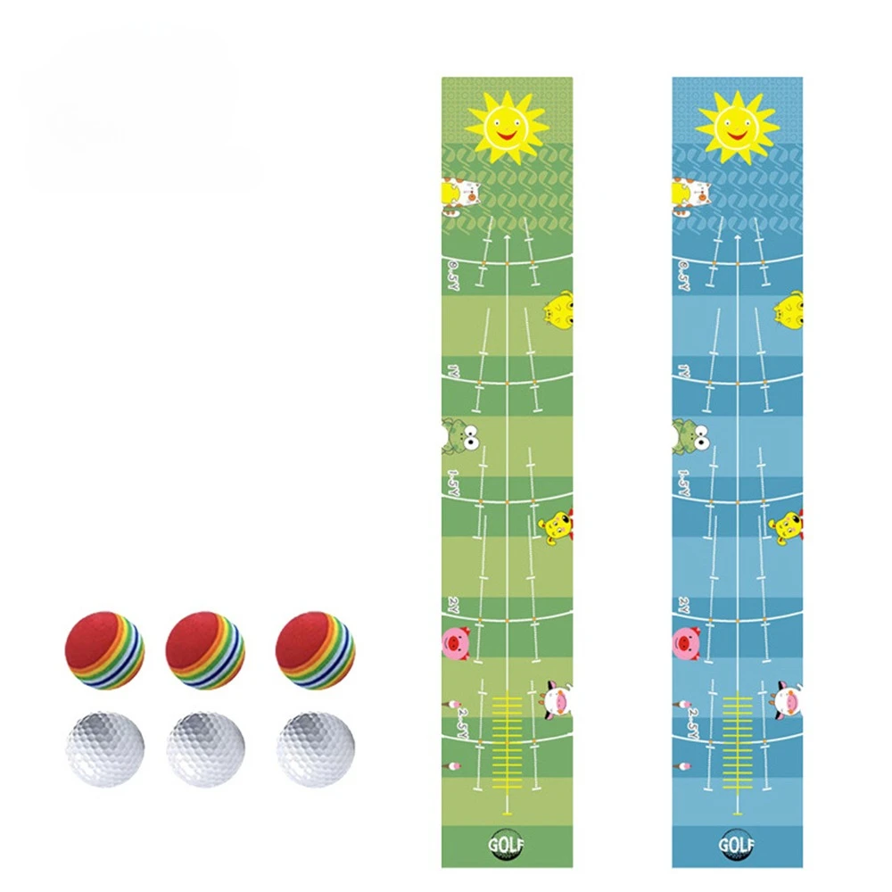 

Детский коврик для тренировок по гольфу, портативный коврик для отработки ударов, подходит для детей, начинающих игроков, интерактивная игра для родителей и детей