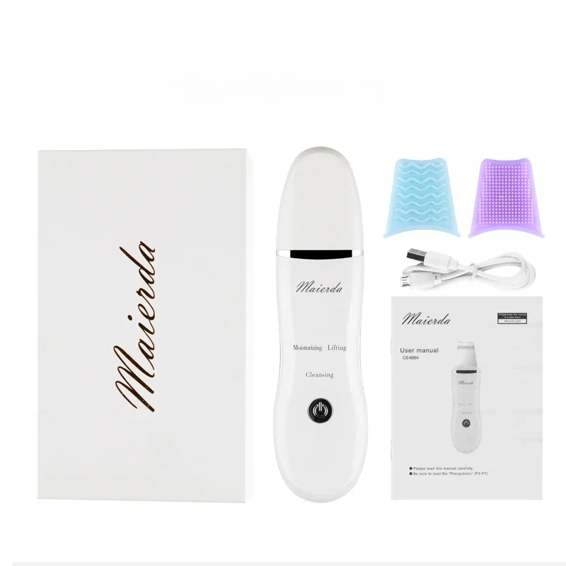 Ultrasonic Skin Scraper Vibration Beauty Device Blackhead Scraper Facial Cleansing Acne Removal Pore Cleansing Lifting Firming