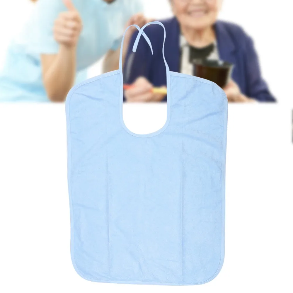 Portable Waterproof Mealtime Bib Reusable Soft Adult Bib Clothes Protector Elderly Bib For Elderly