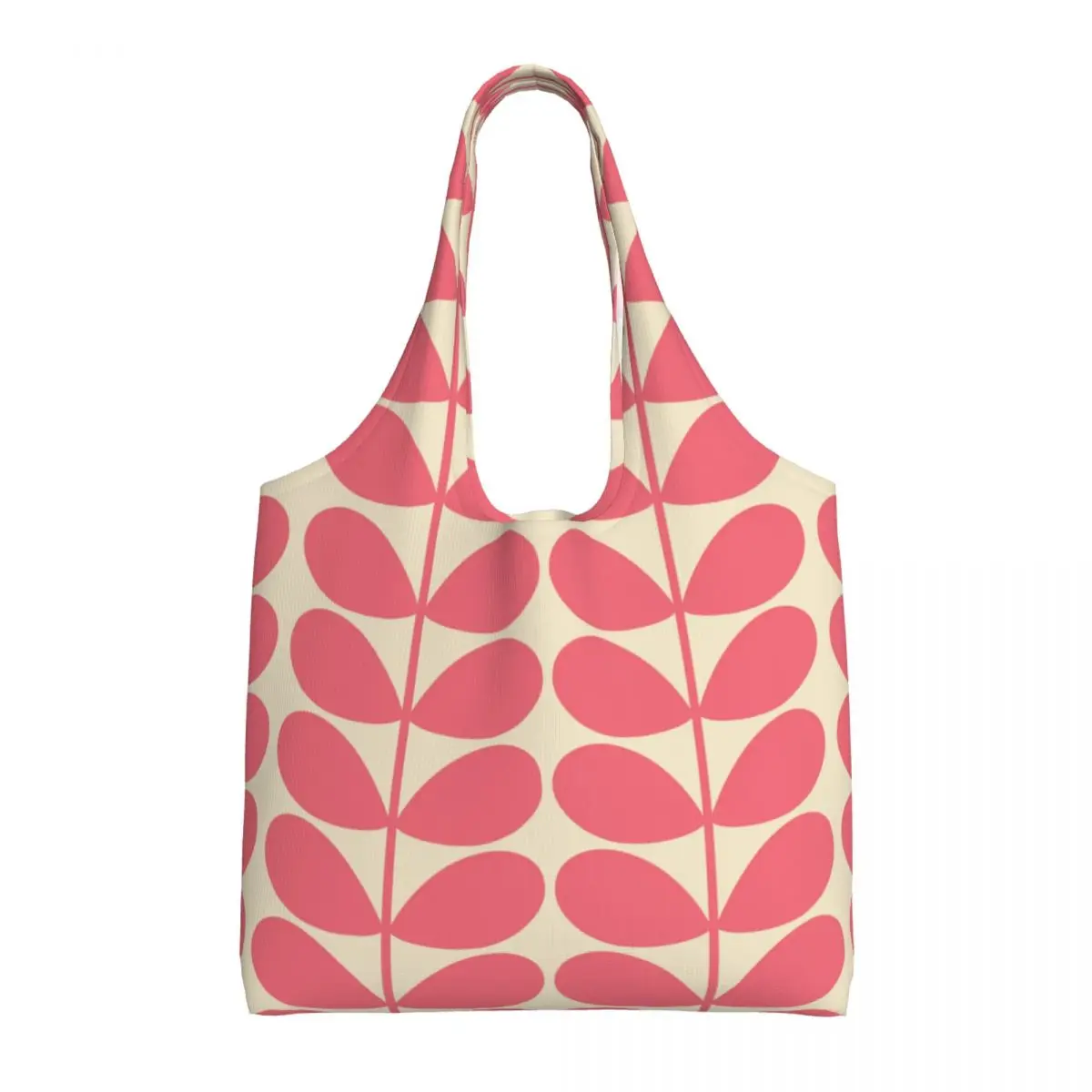 Custom Kawaii Printing Print Neon Pink Orla Kiely Tote Shopping Bag Washable Canvas Shopper Shoulder Bags Handbags Gifts