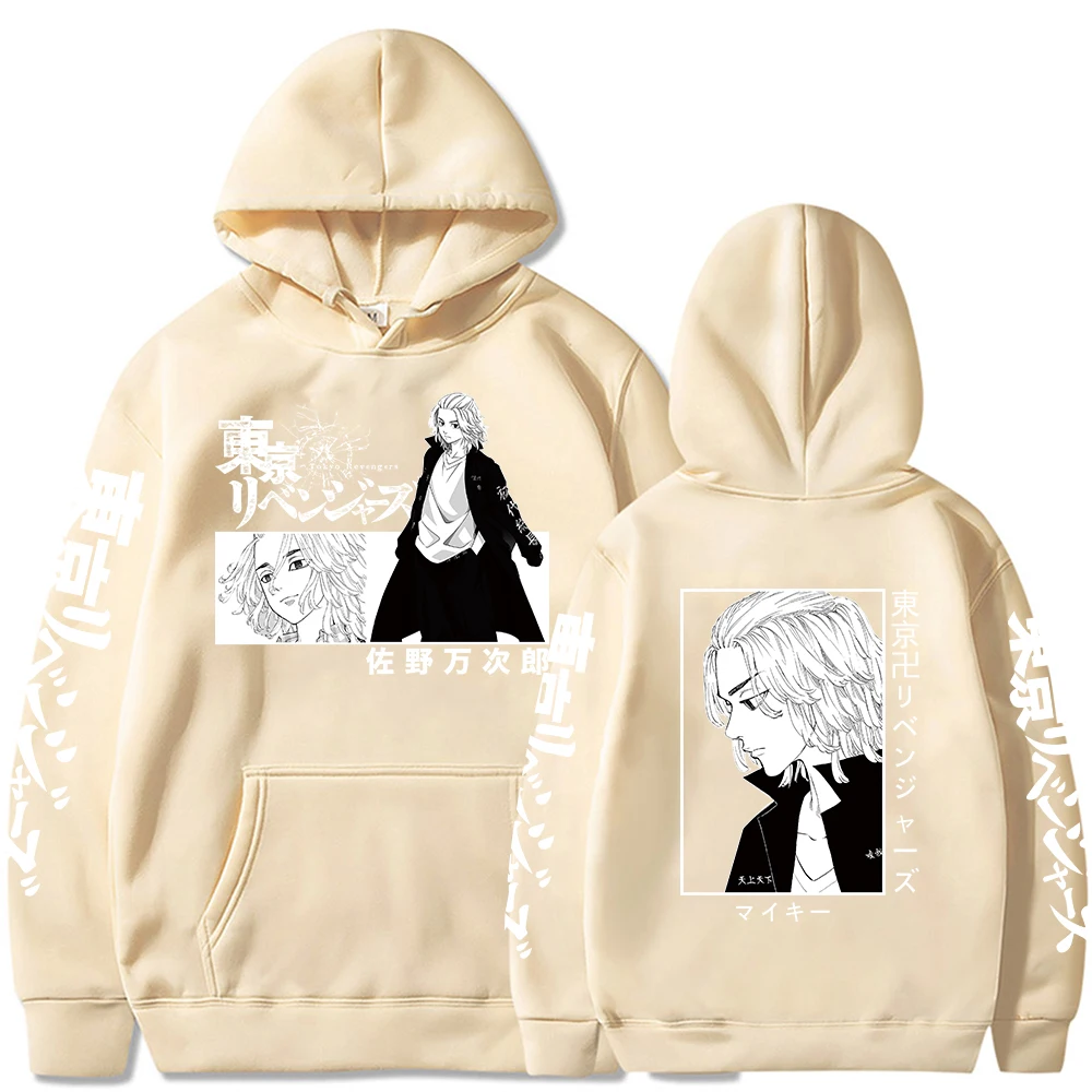 طوكيو المنتقمون أنيمي البلوز مانجيرو سانو ميكي مطبوعة مقنعين الرجال النساء الشارع هوديس Harajuku الشارع الشهير الذكور البلوز #5