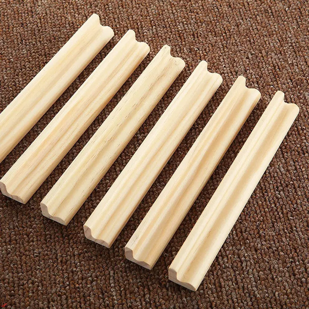 

6Pcs Wooden Domino Racks Natural Wood Holders Organizer Tough Dense Well Constructed Smooth Wooden Domino Racks