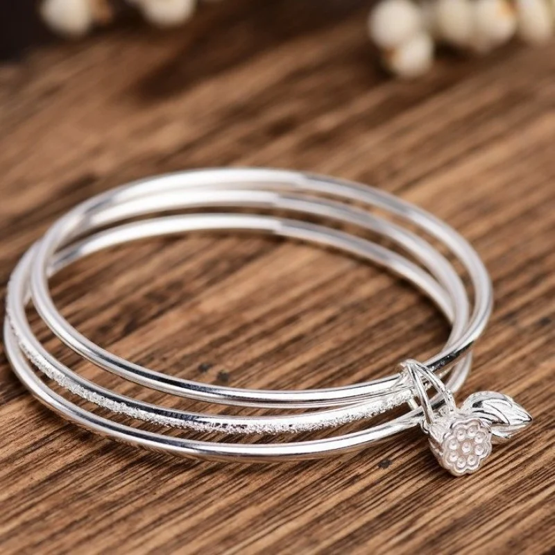 

Three Worlds Pod Two Lives Joy Silver Matte Women'S Bracelet