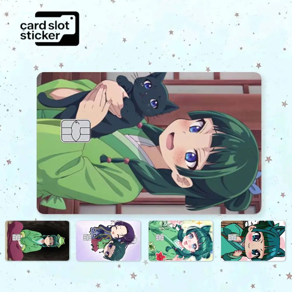 Anime Apothecary Diaries Maomao  Credit Card HD Stickers Game Card Decal Small Chip Waterproof Sticker Gift