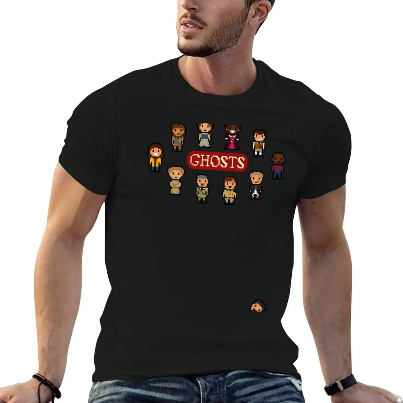 Pixel Art Ghosts Display with Humphrey T-Shirt Plus Size Everyday Tee Shirt