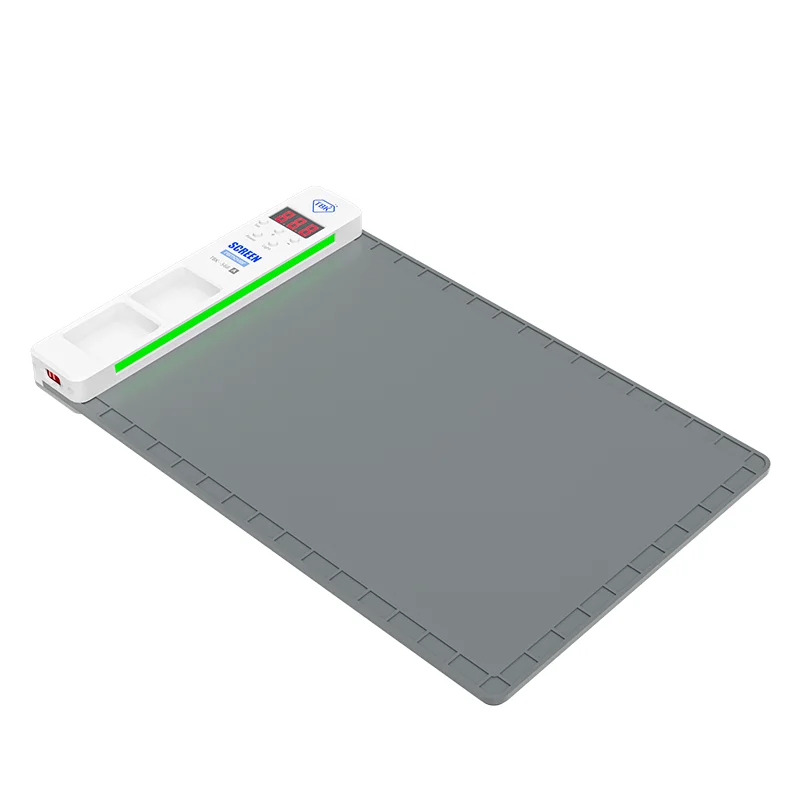 

TBK-568A Professional 16 Inch LCD Heating Pad With Green Dust Display Lamp For Tablet Phone Screen Separator Repair Mat