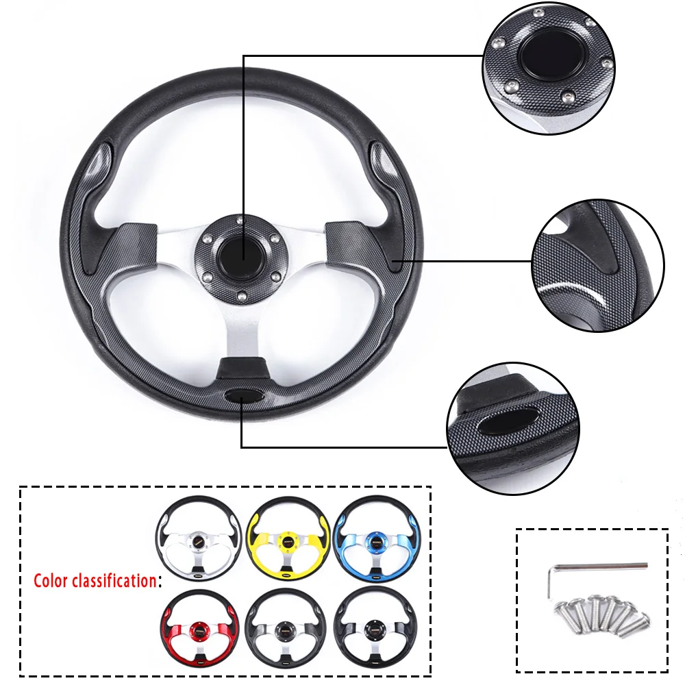

Customization 320mm Universal PU & Aluminum Racing Steering Wheel Car Wheel