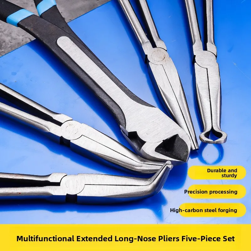 Multifunctional Long‑Nose Pliers Set, Industrial‑Grade High‑Hardness Heavy‑Duty Extended Long‑Handle Maintenance Hand‑Repair Too