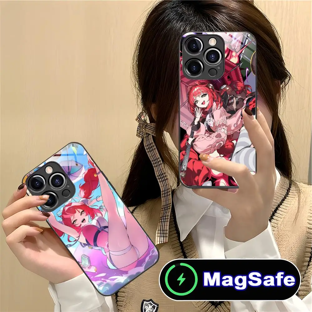 

Чехол для телефона ZZZ Ukinami Yuzuha для iPhone 16, 15, 14, 13, 12, 11 Pro Max Plus Mini MagSafe, стеклянный цвет, защитный роскошный смартфон