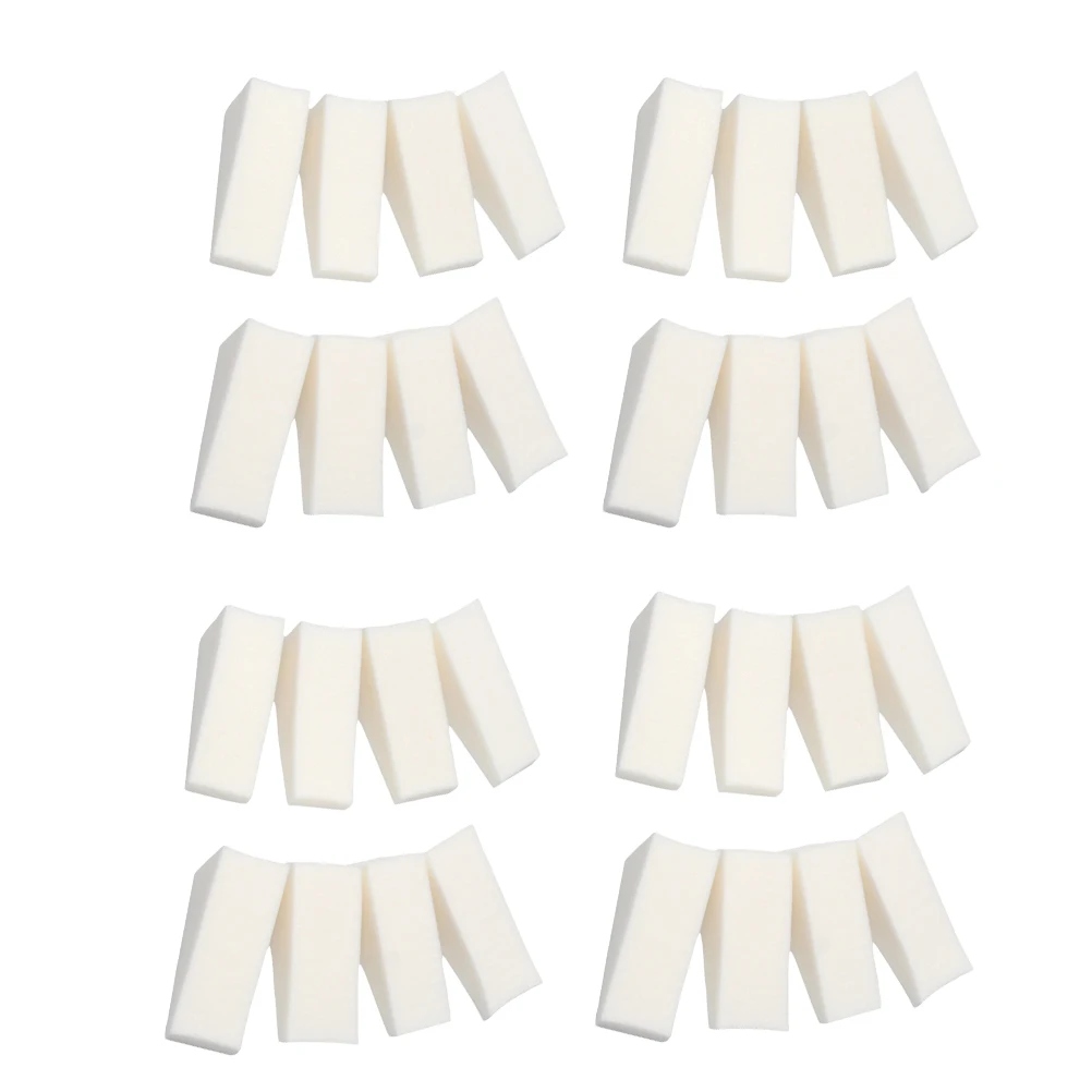 

32 Pcs Nail Beauty Sponge Manicure Tools Triangle Gradient Color White Makeup Sponges for Shaping Natural False Nails Extensions