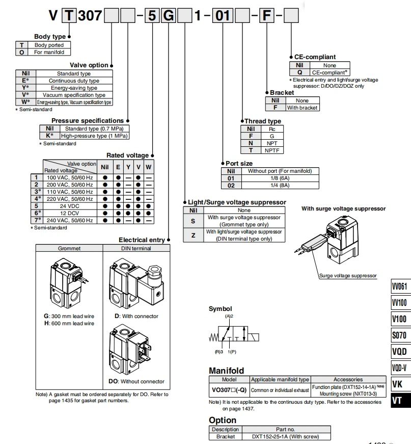 Magnetventil Pneumatikkomponente VO307-Serie VO307-3G1 VO307-3D1 VO307-3DZ1 VO307-6DZ1 VO307-4D1 VO307-4G1 VO307-6G1 – Detail 1
