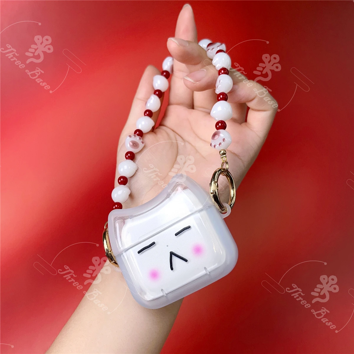 Threebase Case For AirPods 3 Gen 2 pro2 Suga KPOP AgustD Soft Case Wrist chain Portable ShockProof Protective Cat earphone Cover