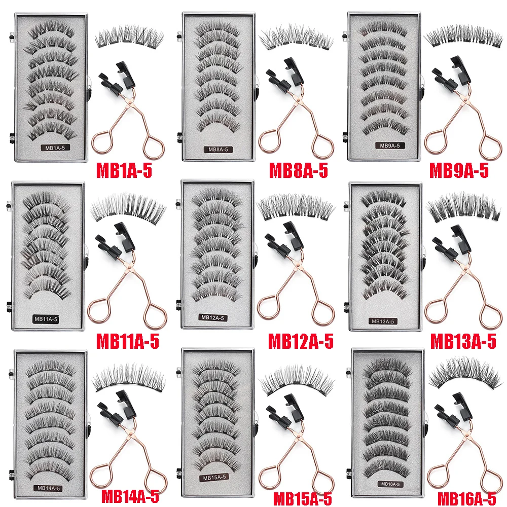 Eye Makeup Tools Easily Apply Natural Long Magnetic Eyelashes With Applicatore Five Magnets No Glue Needed Eyelashes