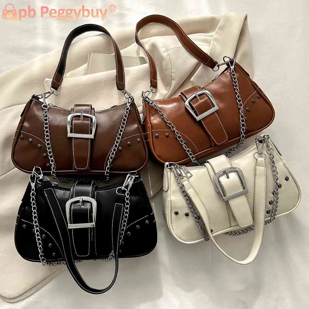 Kobiety półksiężyc torba moda fajny styl torba pod pachami Solid Color dla Lady Girl wysokiej jakości duża torba z ozdoba z łańcucha