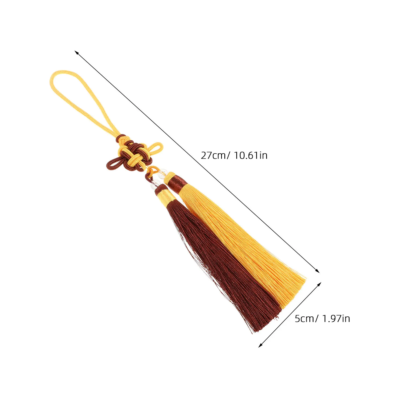 2pcs Kung Fu Sword Tassel for Martial Arts Training, Silk Earhook Ribbon Attachment for Tai Jian Wushu