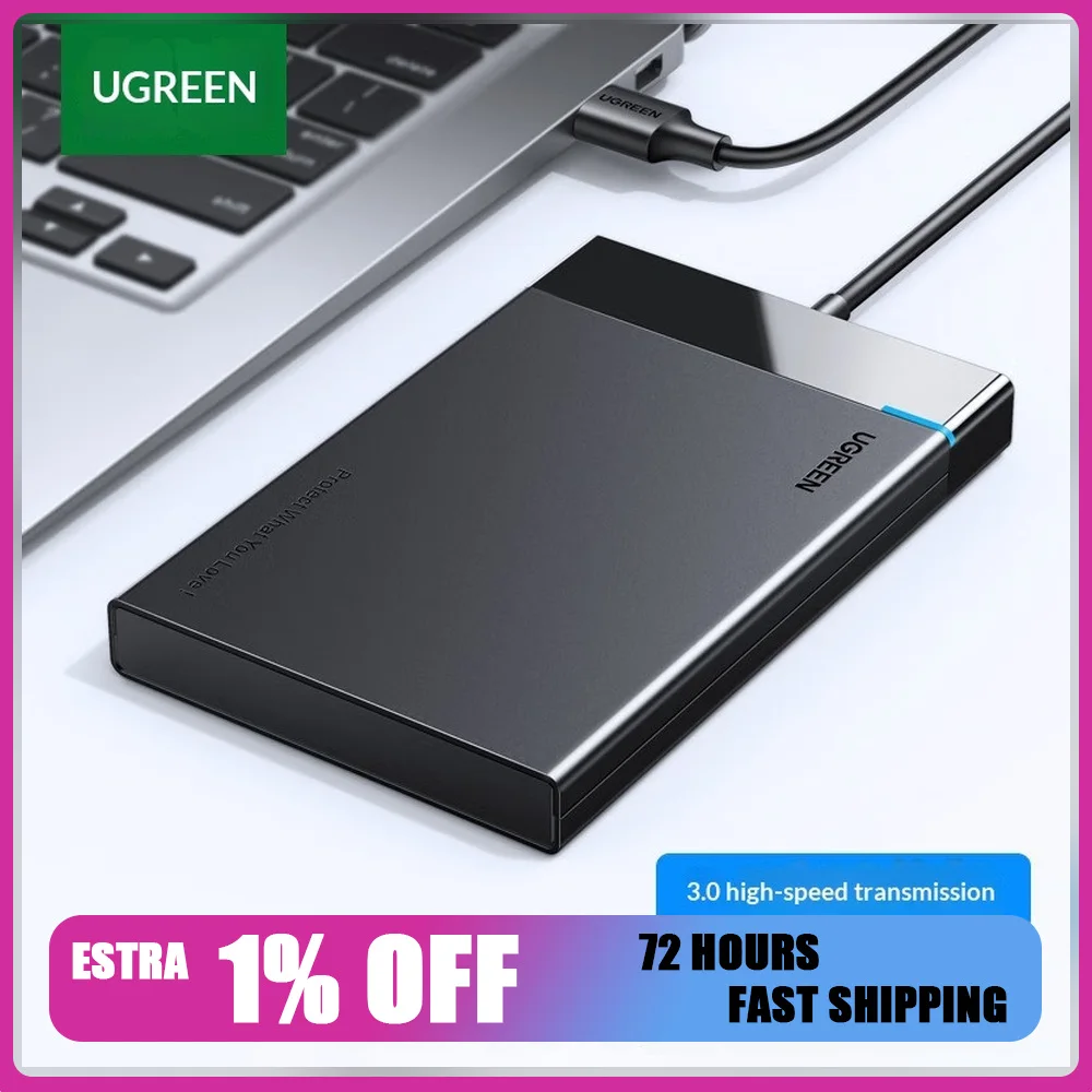 UGREEN US221 30847 Tool Free 2.5 Inch SATA to USB 3.0 External Hard Drive Enclosure HDD SSD Case