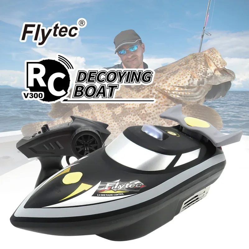 

Flytec V300 RC boat fishing bait boat anti-capsize 300m remote control 2h battery life RC boat net backpack RC fishin