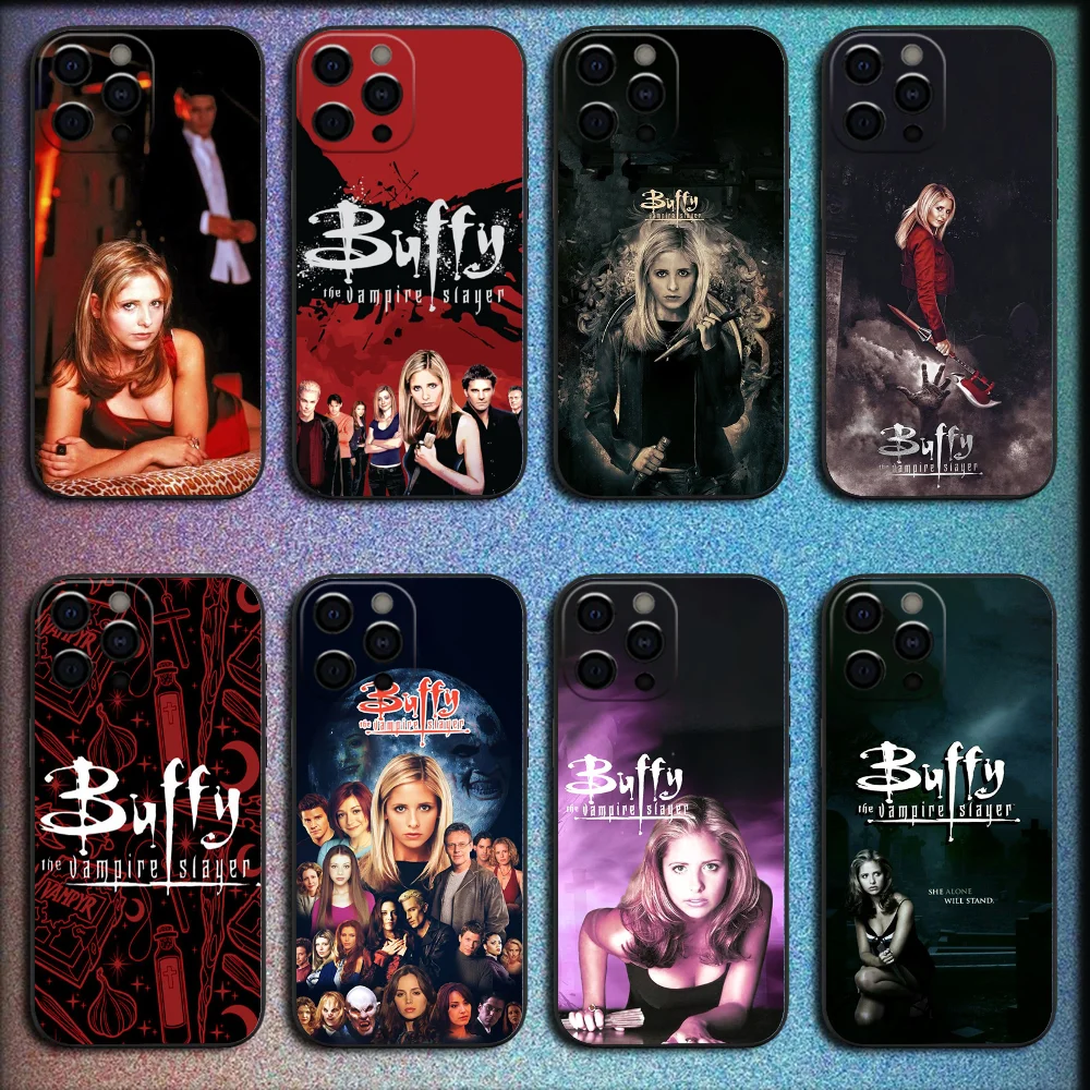 

B-Buffy the Vampire Slayer Phone Case For iPhone 16,15,14,13,12,11,Pro,X,XS,Max,XR,Plus,Mini Soft Black Cover