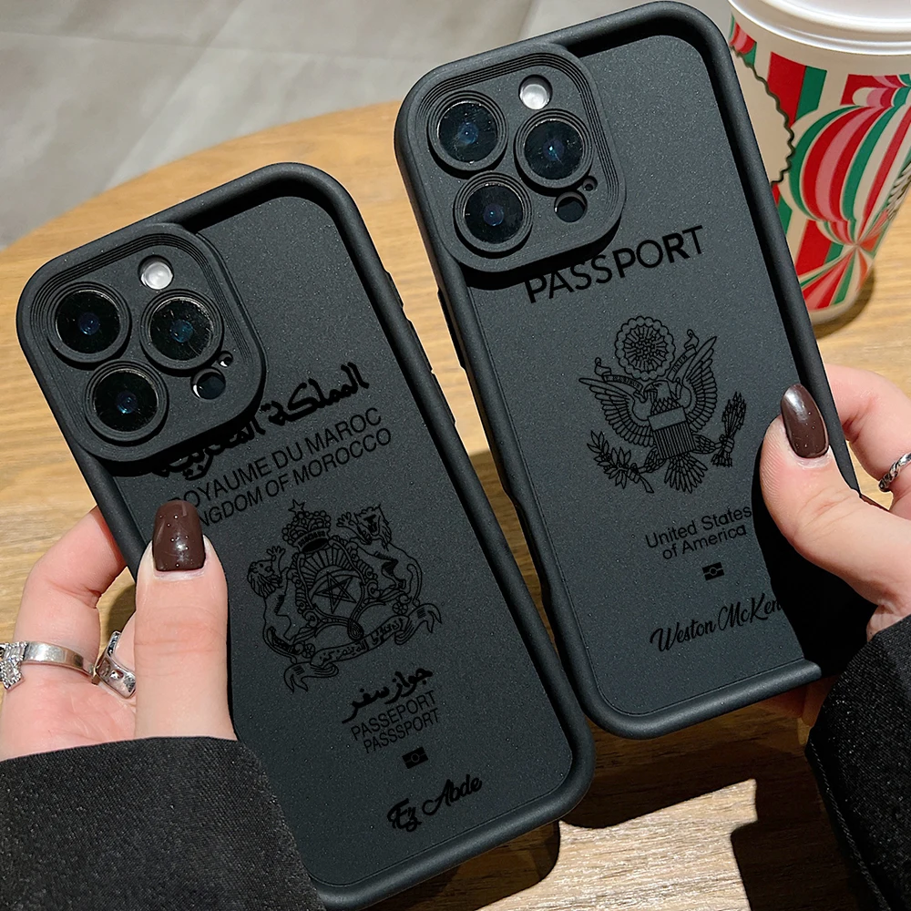 Phone Cases Usa - Morocco USA Passport Handyhülle für Google