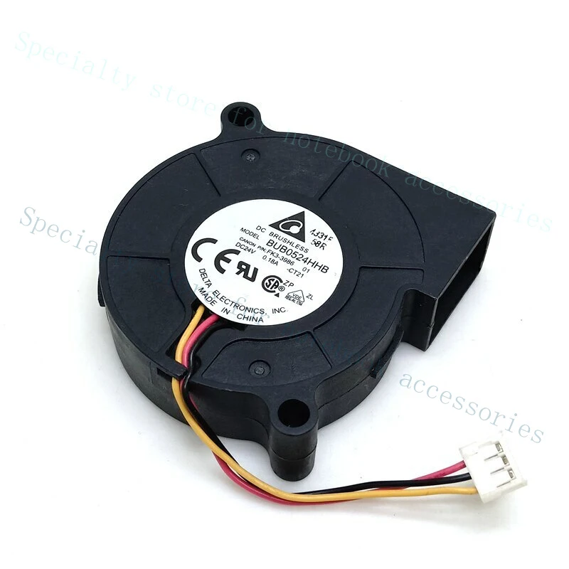 A+ for Delta 3D printer blower BUB0524HHB 5015 24V 0.18A 3pin cooling fan