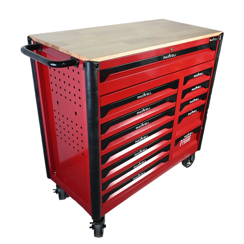 Big Cabinet Color Custom 13 Drawers Workshop Garage Tool Trolley Cart Chest With Many Kinds Of Tools