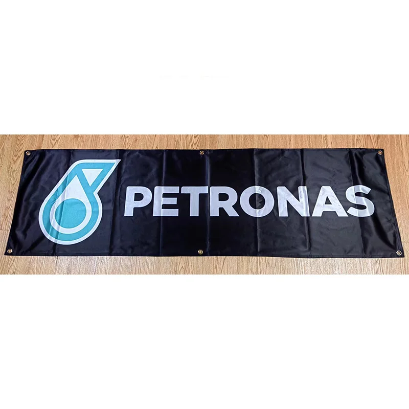130GSM 150D Polyester Material Petronas lubricating oil Banner 1.5ft*5ft (45*150cm) Size Advertising Decor Flag yhx284