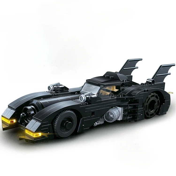 Superheld Night Knight 1989 Batmobil Supercar Modell Bausteine Klassische Fledermaus Motorrad Chariot Ziegel Spielzeug Kinder Für Geschenke