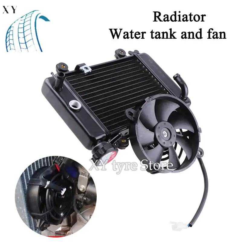 

Motorcycle Cooling fan Engine Radiator Motorcycle ATV Quad Oil Cooler Water Radiator Electric