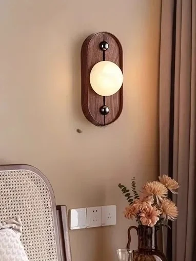 

Retro living room bedroom decoration medieval hotel bedside aisle luminous ornament