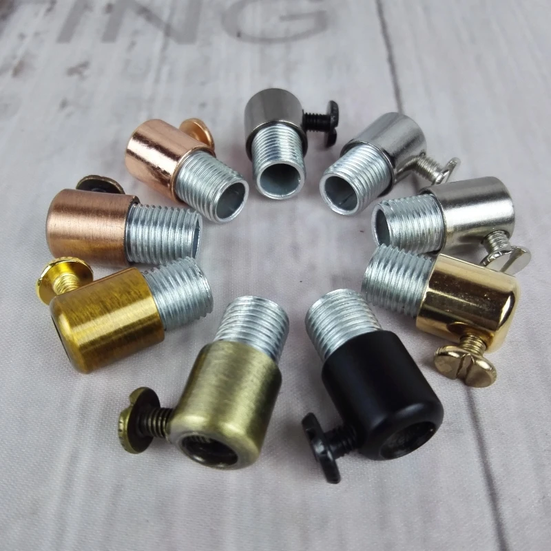 10 pieces Metal grips for cable lock 15mm tube Cord cable wire grips M6 ceiling plate connect for pendant lamp