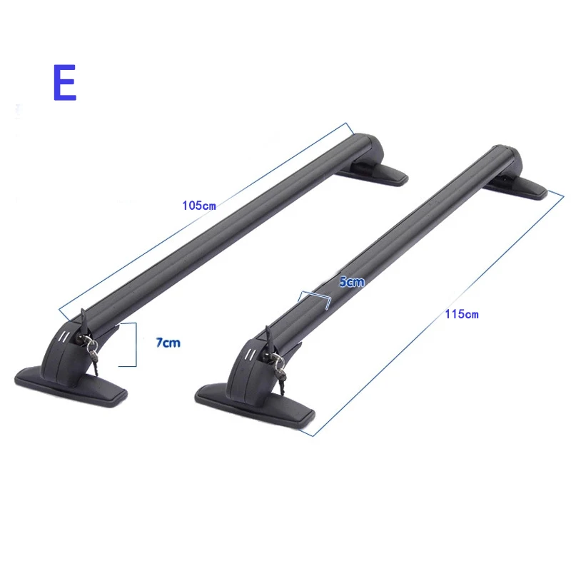 1 paar met slot universele voertuig autodak montage rack rail bar zwart aluminium bagagedrager top autorek modificatie onderdeel