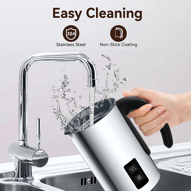 Novo Espuma de leite elétrica de aço inoxidável máquina automática de fazer espuma de leite