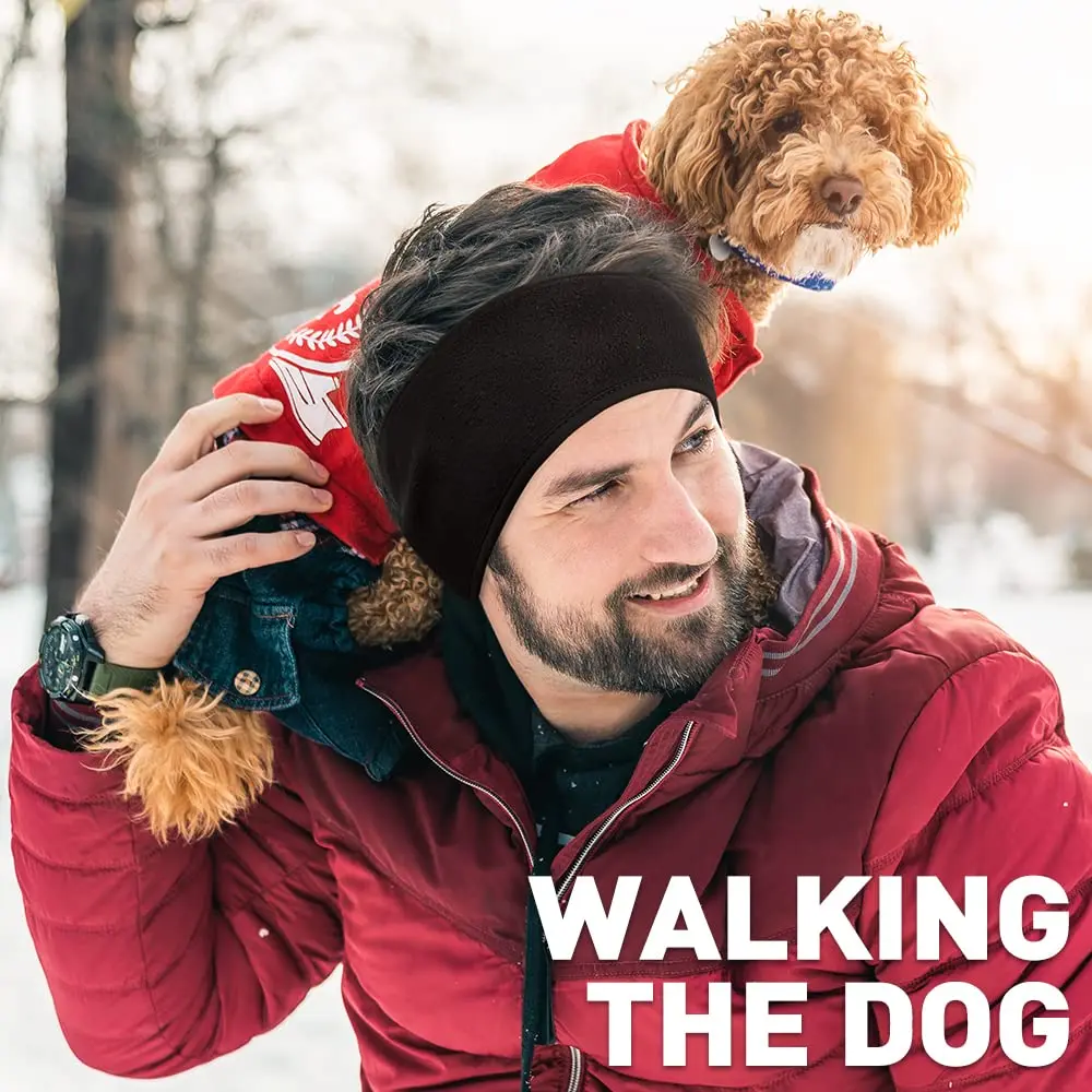 Winter Sports Earmuffs Warm Windproof for Skiing Cycling Headband Polar Fleece Ear Protection Running Cold-proof Earmuffs