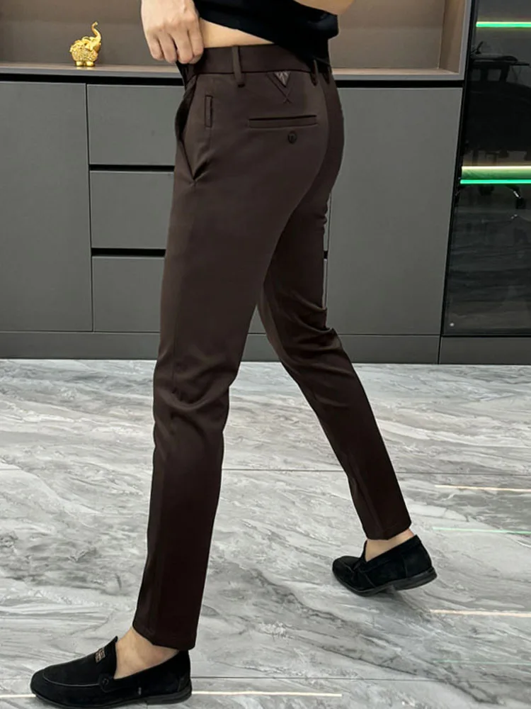 

Мужские повседневные брюки Busin: Новинка осенне-зимнего сезона, модные, приталенные, не требующие глажки, зауженные к низу, универсальные, для джентльменов, прямого кроя.