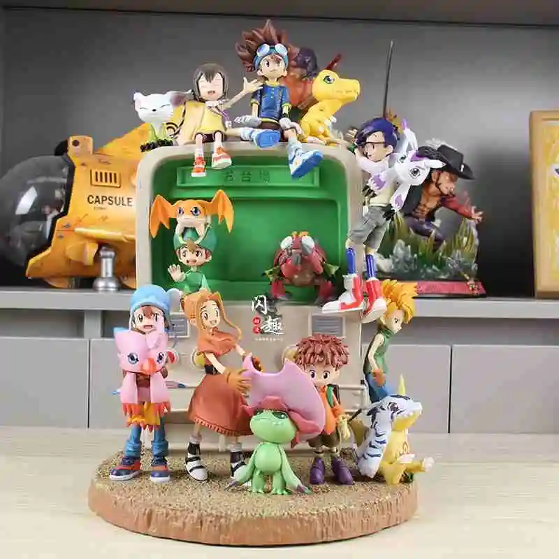 New Arrival Digimon Family Photo Initial Memories Handmade Desktop Ornament Anime Peripheral Models Birthday Gift Xmas Gift