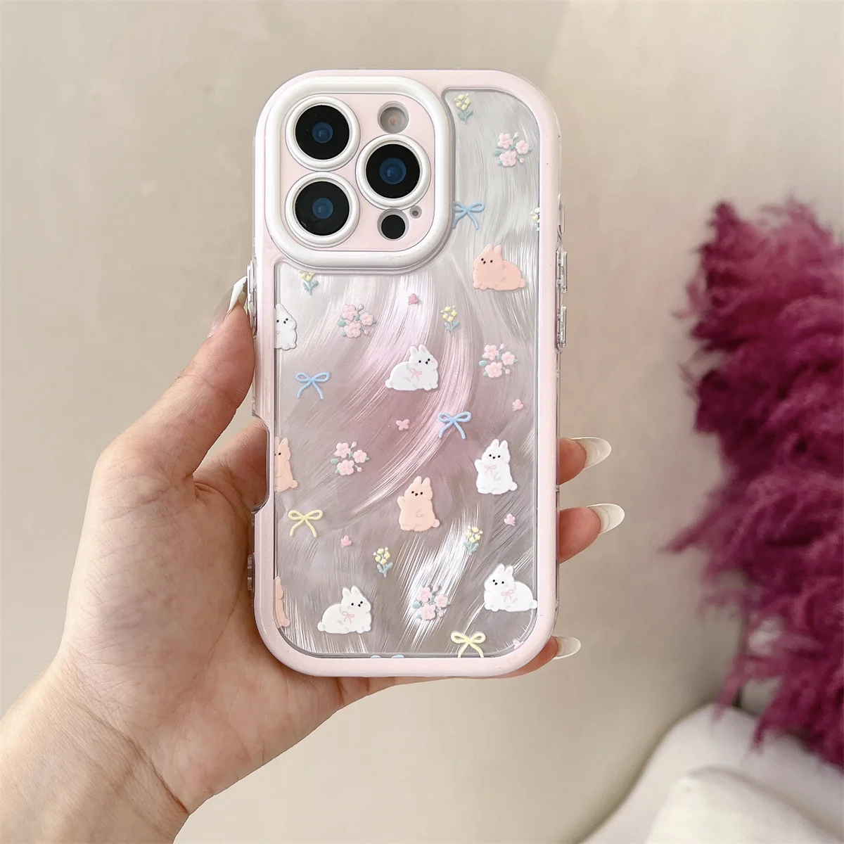 جديد HelloKitty لهاتف iPhone 16 15 14 13 Pro Max - حافظة هاتف كورية لطيفة فاخرة أنيقة مضادة للصدمات، صندوق غطاء جميل مضاد للسقوط