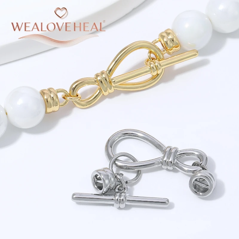 18K vergoldeter Messing-Unendlichkeits-Verschluss mit Endkappe für DIY-Armband- und Halsketten-Schmuckherstellung. – Detail 18