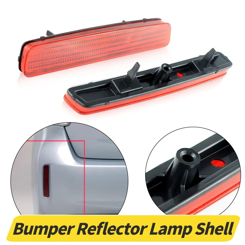 2PCS For Toyota NOAH VOXY 80 Pruis 40 Series 2011-2014 Red Lens Car Rear Bumper Reflector Tail Brake Light Cover Shells No Bulb