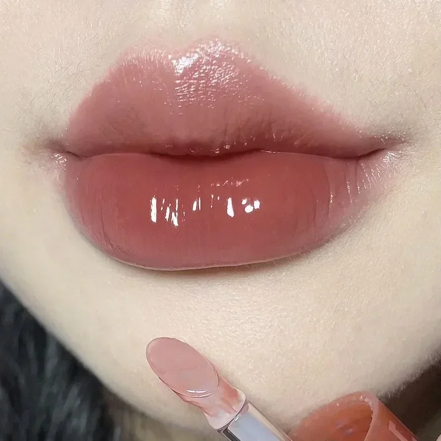 Waterproof Jelly Mirror Lip Mud Cute Bear Seal Lip Glaze Moisturizing Reduce Lip Line Nutritious Liquid Lipstick Makeup Cosmetic