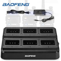 BAOFENG UV-5R Six Way Charger Multi Unit Charger Station for BF-F8HP UV-5R+ UV-5RE UV-5RTP UV-5X3 Walkie Talkie and Battery